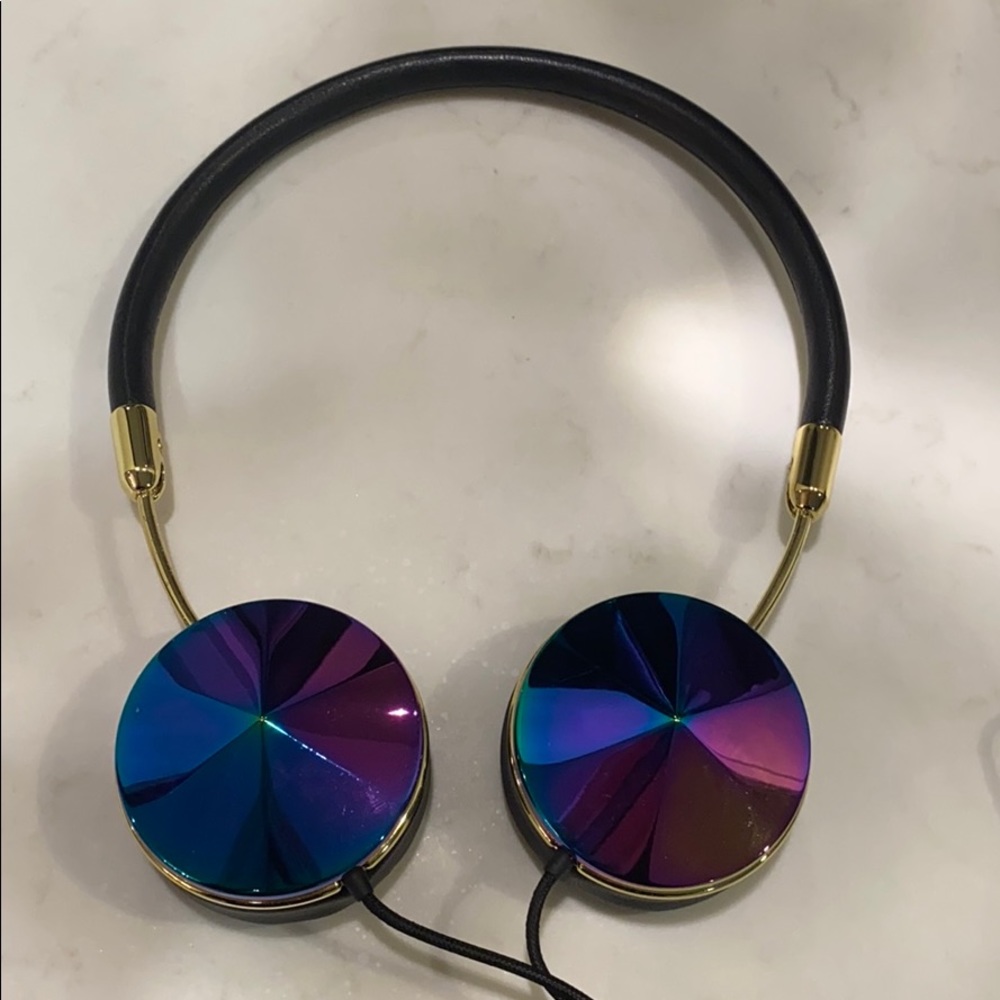 Multicolored Headphones with Case
